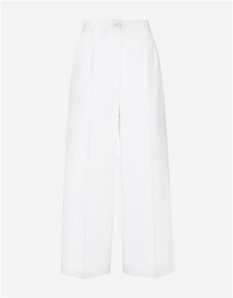 Gabardine culottes in White for Women